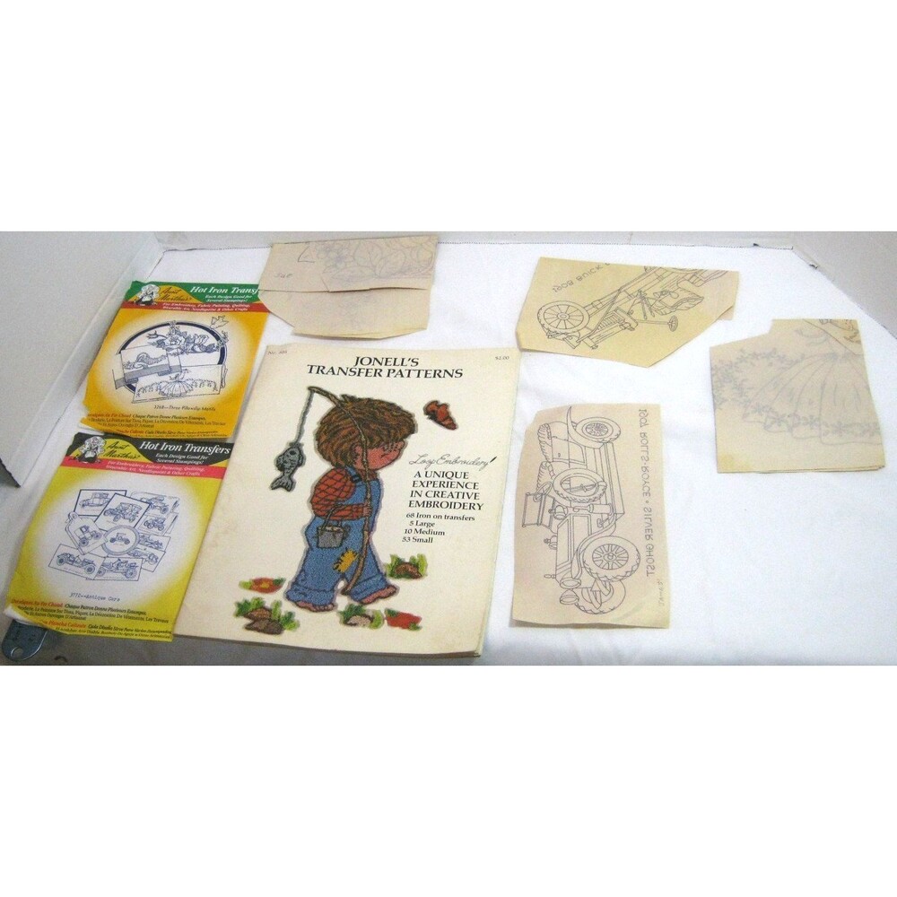Vintage 1977 Jonell's Transfer Patterns No 505 Loop Embroidery Book 68 Iron on